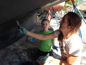 Laurel and Trace finishing up the bottom