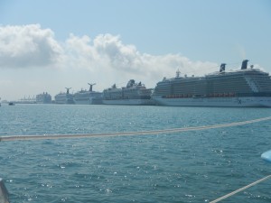 Cruise ships in Miami